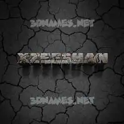 xzeeshan in Cracked Stone style - 3D name wallpaper