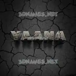 yaana in Cracked Stone style - 3D name wallpaper