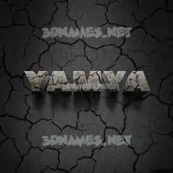 yamya in Cracked Stone style - 3D name wallpaper