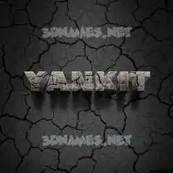 yankit in Cracked Stone style - 3D name wallpaper