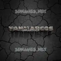 yanmarcos in Cracked Stone style - 3D name wallpaper