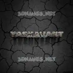yashavant in Cracked Stone style - 3D name wallpaper