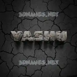 yashu in Cracked Stone style - 3D name wallpaper