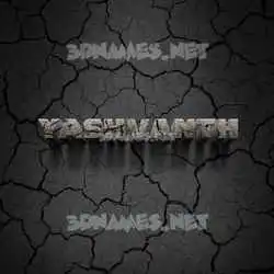 yashvanth in Cracked Stone style - 3D name wallpaper