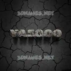 yasooo in Cracked Stone style - 3D name wallpaper