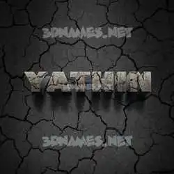 yathin in Cracked Stone style - 3D name wallpaper