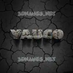 yauco in Cracked Stone style - 3D name wallpaper