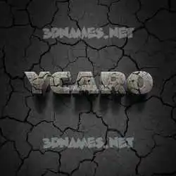 ycaro in Cracked Stone style - 3D name wallpaper