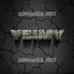 yeimy in Cracked Stone style - 3D name wallpaper