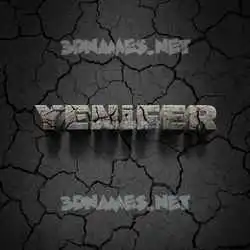 yenifer in Cracked Stone style - 3D name wallpaper