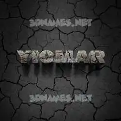 yiomar in Cracked Stone style - 3D name wallpaper