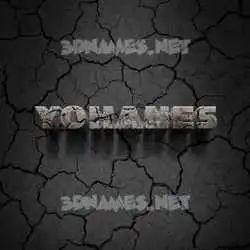 yohanes in Cracked Stone style - 3D name wallpaper