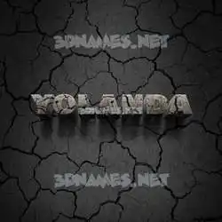 yolanda in Cracked Stone style - 3D name wallpaper