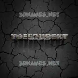 yossdurent in Cracked Stone style - 3D name wallpaper