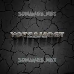 yoteamogt in Cracked Stone style - 3D name wallpaper