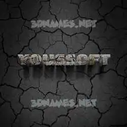 youssoft in Cracked Stone style - 3D name wallpaper