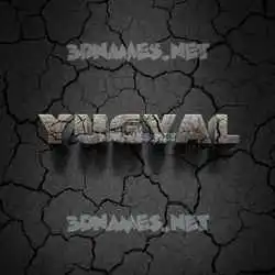 yugyal in Cracked Stone style - 3D name wallpaper