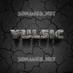 yulsic in Cracked Stone style - 3D name wallpaper