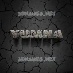 yumna in Cracked Stone style - 3D name wallpaper