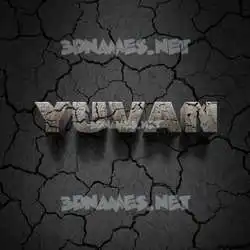yuvan in Cracked Stone style - 3D name wallpaper