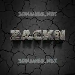 zackn in Cracked Stone style - 3D name wallpaper
