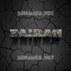 zairah in Cracked Stone style - 3D name wallpaper