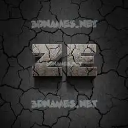ze in Cracked Stone style - 3D name wallpaper