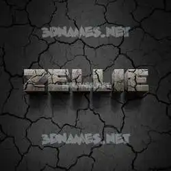 zellie in Cracked Stone style - 3D name wallpaper