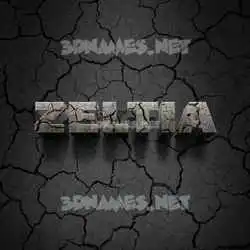 zeltia in Cracked Stone style - 3D name wallpaper