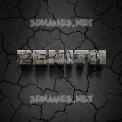zenith in Cracked Stone style - 3D name wallpaper