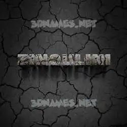 zinoulini in Cracked Stone style - 3D name wallpaper