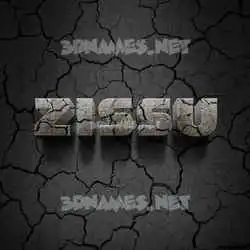 zissu in Cracked Stone style - 3D name wallpaper