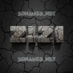 zizi in Cracked Stone style - 3D name wallpaper