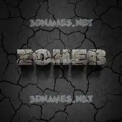 zoheb in Cracked Stone style - 3D name wallpaper
