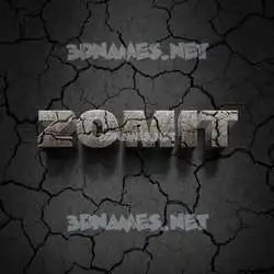 zomit in Cracked Stone style - 3D name wallpaper