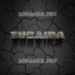 zubaida in Cracked Stone style - 3D name wallpaper