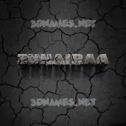 zuhairaa in Cracked Stone style - 3D name wallpaper