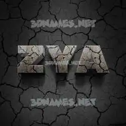 zya in Cracked Stone style - 3D name wallpaper