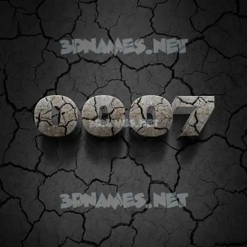 0007 in Cracked Stone style - 3D name wallpaper 0007 in Cracked Stone style - 3D name wallpaper