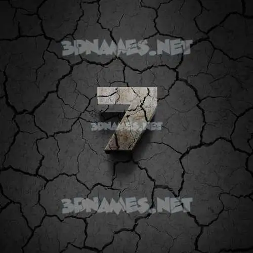 7 in Cracked Stone style - 3D name wallpaper 7 in Cracked Stone style - 3D name wallpaper