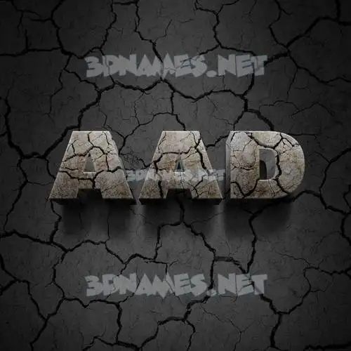 aad in Cracked Stone style - 3D name wallpaper aad in Cracked Stone style - 3D name wallpaper