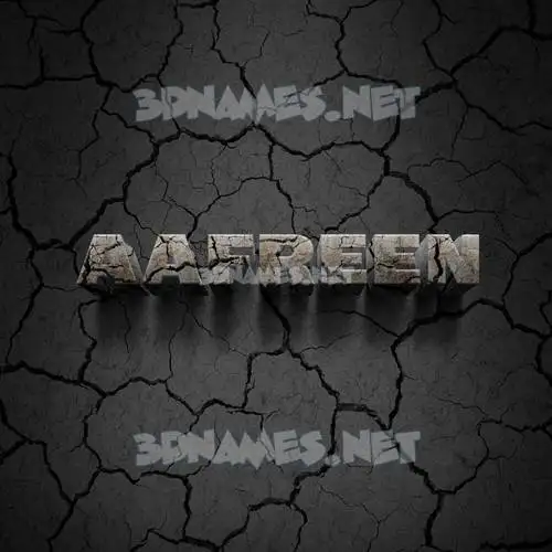 aafreen in Cracked Stone style - 3D name wallpaper