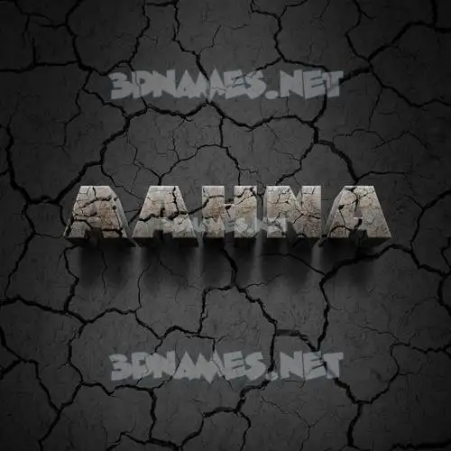 aahna in Cracked Stone style - 3D name wallpaper