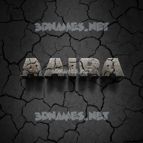 aaira in Cracked Stone style - 3D name wallpaper