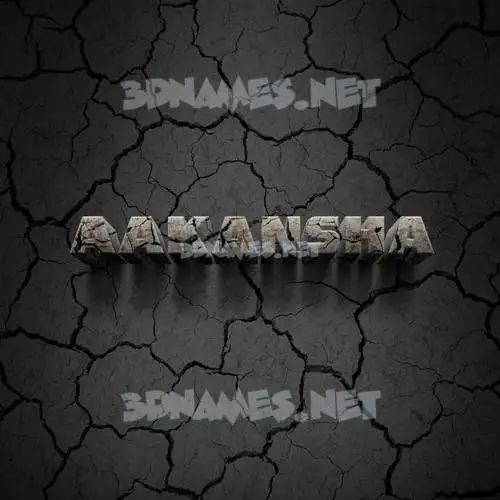 aakansha in Cracked Stone style - 3D name wallpaper