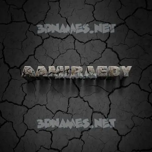 aamiraedy in Cracked Stone style - 3D name wallpaper
