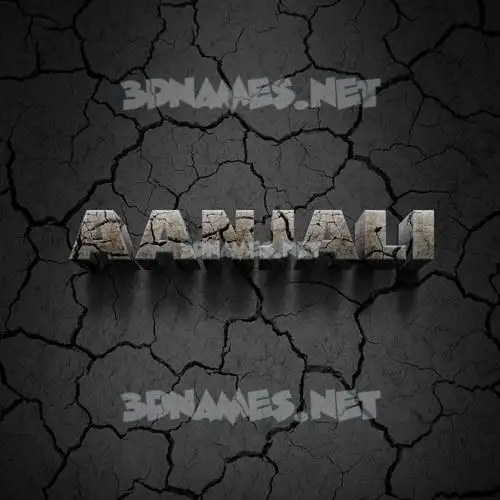 aanjali in Cracked Stone style - 3D name wallpaper