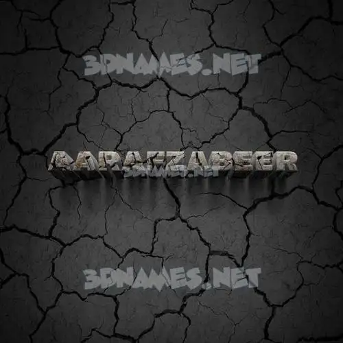 aarafzabeer in Cracked Stone style - 3D name wallpaper