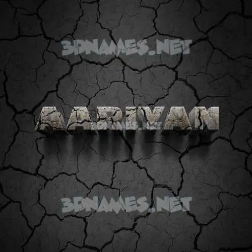 aariyan in Cracked Stone style - 3D name wallpaper