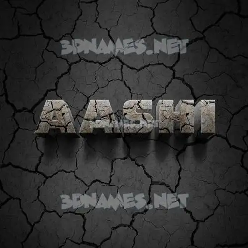 aashi in Cracked Stone style - 3D name wallpaper